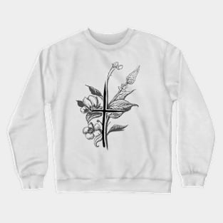 Cross with Flowers Crewneck Sweatshirt